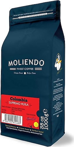 Moliendo Colombia Supremo Huila Çekirdek Kahve 1 kg