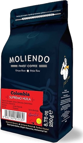 Moliendo Colombia Supremo Huila Çekirdek Kahve 250 gr