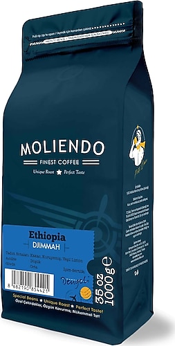 Moliendo Ethiopia Djimmah Çekirdek Kahve 1 kg