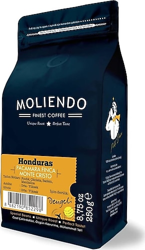 Moliendo Honduras Pacamara Finca Monte Cristo Çekirdek Kahve 250 gr