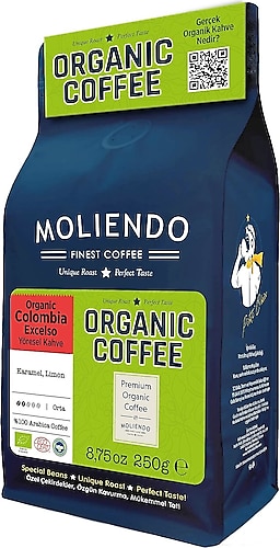 Moliendo Organic Colombia Excelso Çekirdek Kahve 250 gr