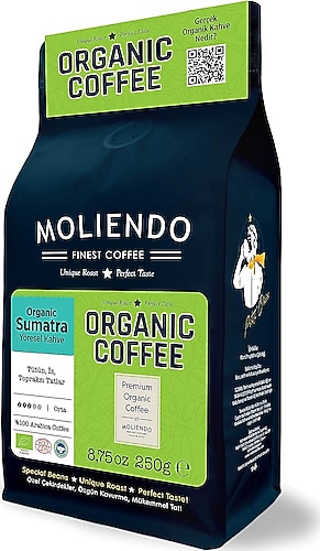 Moliendo Organic Indonesia Sumatra Çekirdek Kahve 250 gr