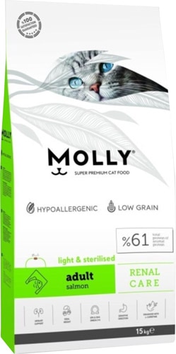 Molly Light Sterilised Somonlu 15 kg Kısırlaştırılmış Yetişkin Kedi Maması