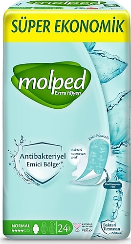 Molped Antibakteriyel Hijyenik Ped Normal 24'lü