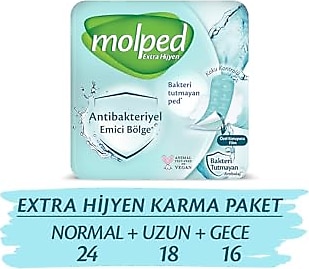 Molped Extra Hijyen Hijyenik Ped Karma Paket 58 Adet