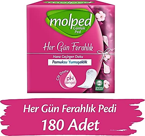 Molped Her Gün Ferahlık İnce Günlük Ped 60'lı 3 Adet