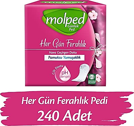 Molped Her Gün Ferahlık İnce Günlük Ped 60'lı 4 Adet