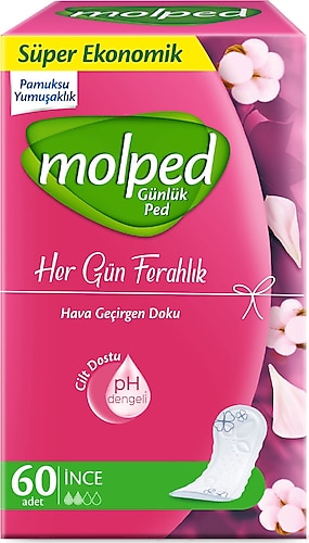 Molped Her Gün Ferahlık İnce Günlük Ped 60'lı