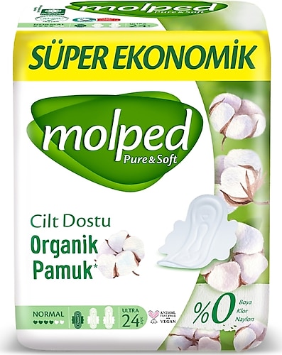 Molped Pure & Soft Normal 24'lü Süper Eko Hijyenik Ped