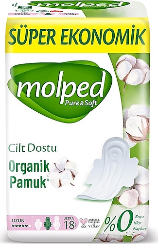 Molped Pure & Soft Uzun 18'li Hijyenik Ped