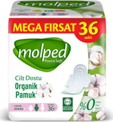 Molped Pure & Soft Uzun 36'lı Mega Fırsat Hijyenik Ped