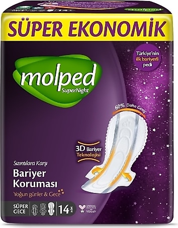 Molped Supernight Gece 14'lü Hijyenik Ped