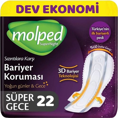Molped Supernight Gece 22'li Hijyenik Ped