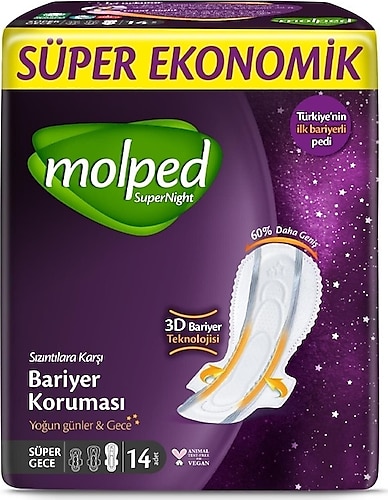 Molped Supernight Yoğun Günler & Gece (süper Gece) 14'lü X 4 Paket