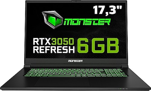 Monster Abra A7 V15.1.2 i7-12700H 32 GB 1 TB SSD RTX3050 17.3" FreeDOS Full HD Gaming Laptop