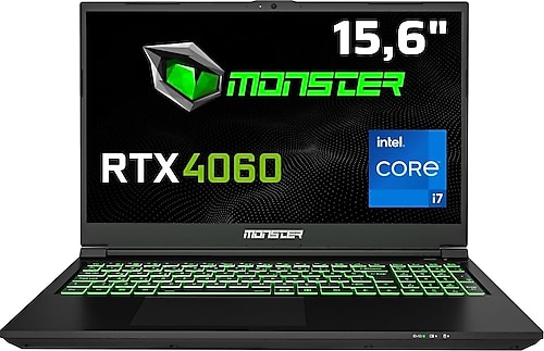 Monster Tulpar T5 V23.4.2 i7-12700H 32 GB 1 TB SSD RTX4060 15.6" FreeDOS Full HD Gaming Laptop