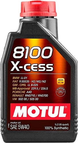Motul 8100 X-Cess 5W-40 1 lt Motor Yağı