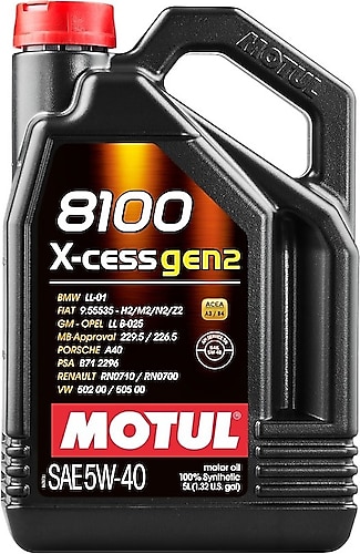 Motul 8100 X-Cess Gen2 5W-40 5 lt Motor Yağı - 2024