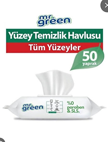 Mr Green Yüzey Temizlik Havlusu 50 yaprak 4 Adet