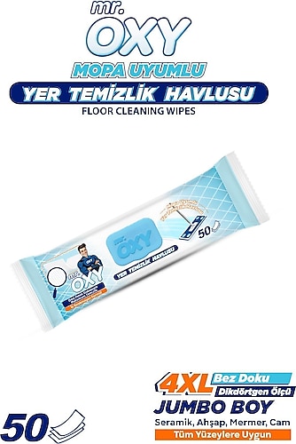 MR.OXY Mopa Uyumlu Yer Temizlik Havlusu 50 Yaprak