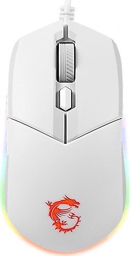 MSI Clutch GM11 Beyaz RGB Optik Kablolu Oyuncu Mouse