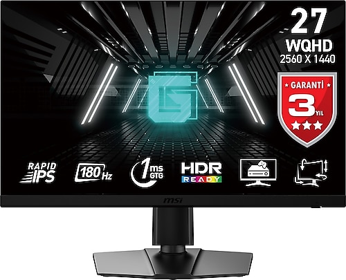 MSI G272QPF E2 27" 1 ms 2K Pivot IPS 180 Hz Oyuncu Monitörü