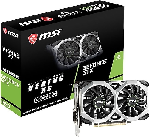 MSI GTX 1650 Ventus Xs 4G OC GDDR5 128 Bit 4 GB Ekran Kartı