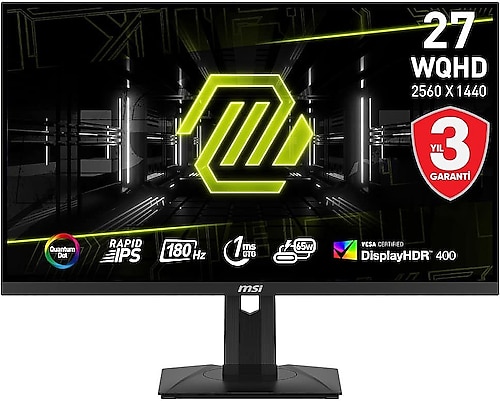 MSI MAG 274QRF QD E2 27" 1 ms 2K Pivot IPS 180 Hz Oyuncu Monitörü