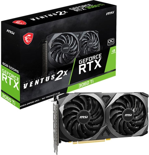 MSI RTX 3060 TI Ventus 2X OCV1 LHR 256 Bit GDDR6 8 GB Ekran Kartı