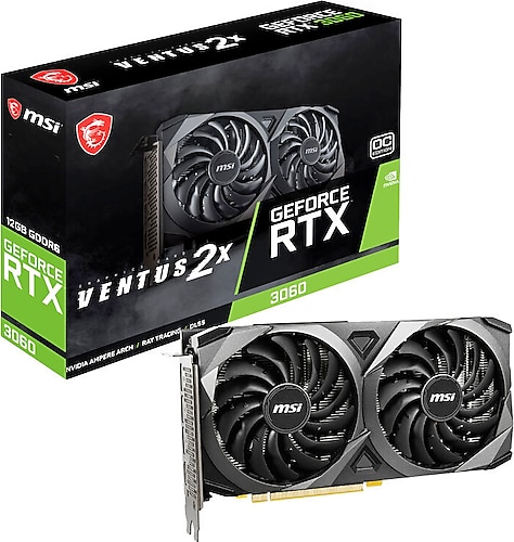 MSI RTX 3060 Ventus 2X 12G OC 192 Bit GDDR6 12 GB Ekran Kartı