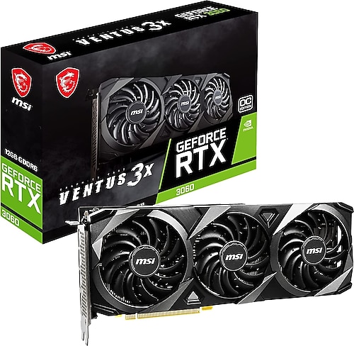 MSI RTX 3060 Ventus 3X 12G OC 192 Bit GDDR6 12 GB Ekran Kartı