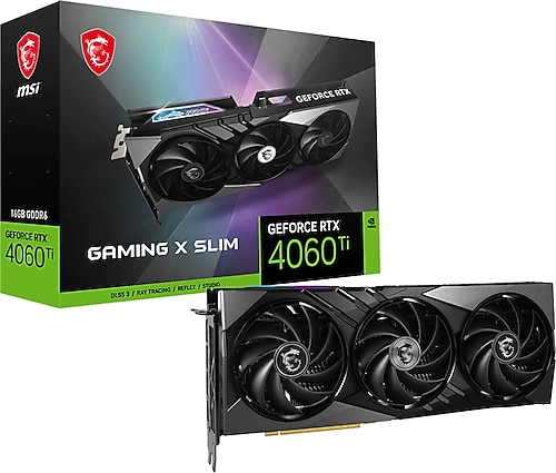 MSI RTX 4060 TI Gaming X Slim 16G 128 Bit GDDR6 16 GB Ekran Kartı