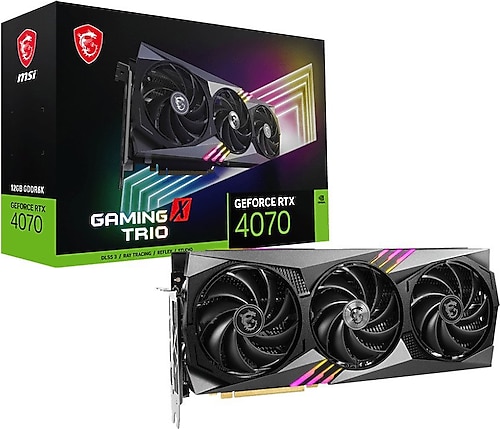 MSI RTX 4070 Gaming X Trio 12G 192 Bit GDDR6X 12 GB Ekran Kartı