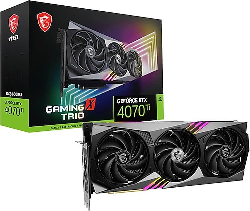 MSI RTX 4070 TI Gaming X Trio 12G 192 Bit GDDR6X 12 GB Ekran Kartı