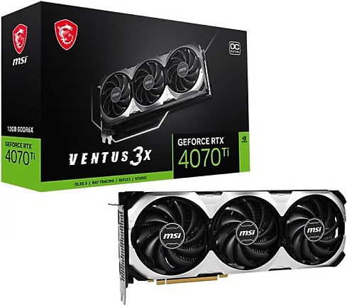 MSI RTX 4070 TI Ventus 3X 12G OC 192 Bit GDDR6X 12 GB Ekran Kartı