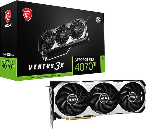 MSI RTX 4070 TI Ventus 3X E 12G OC 192 Bit GDDR6X 12 GB Ekran Kartı