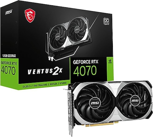 MSI RTX 4070 Ventus 2X 12G OC 192 Bit GDDR6X 12 GB Ekran Kartı