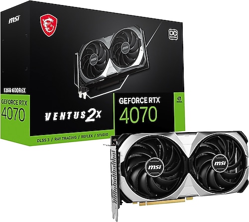 MSI RTX 4070 Ventus 2X E1 12G OC 192 Bit GDDR6 12 GB Ekran Kartı