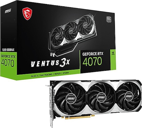 MSI RTX 4070 Ventus 3X 12G OC 192 Bit GDDR6X 12 GB Ekran Kartı