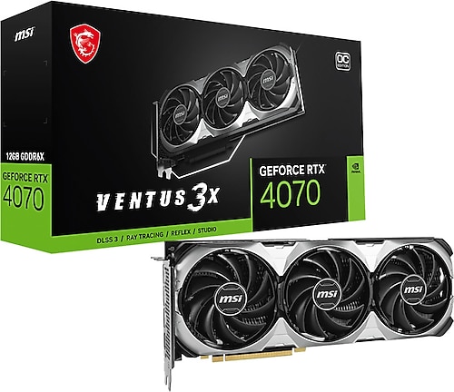 MSI RTX 4070 Ventus 3X E 12G OC 192 Bit GDDR6X 12 GB Ekran Kartı