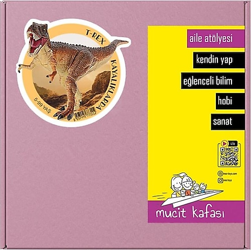 Mucit Kafası 2'li Kardeş Seti T-Rex Kayalıklarda + Plesiosaurus Puzzle Diorama
