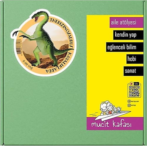 Mucit Kafası 2'li Kardeş Seti Therizinosaurus Kayalıklarda + Plesiosaurus Puzzle Diorama