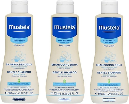 Mustela Gentle Papatya Özlü Bebek Şampuanı 500 ml 3 Adet