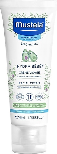Mustela Hydra Bebe Organik Avokadolu Bebek Yüz Kremi 40 ml