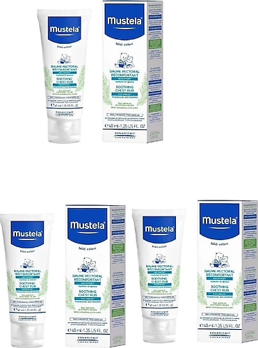Mustela Soothing Chest Rub - Rahatlatıcı Göğüs Balsamı 40 Ml 3'lü Paket