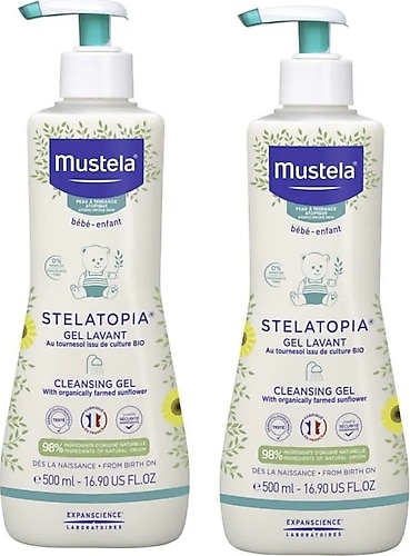 Mustela Stelatopia Cleansing Cream Şampuan 500 ml 2 Adet