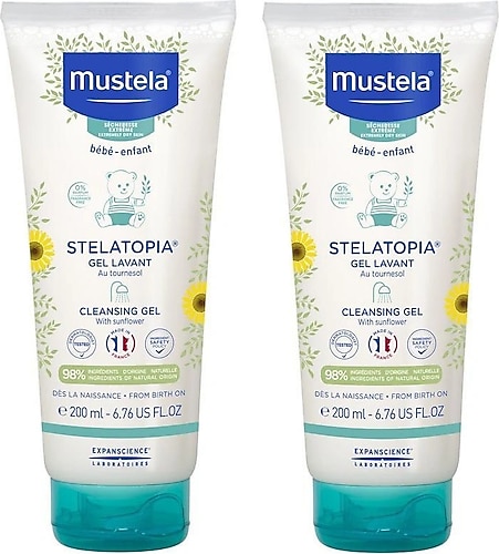 Mustela Stelatopia Cleansing Gel Şampuan 200 ml 2 Adet