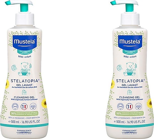 Mustela Stelatopia Cleansing Gel Şampuan 500 ml 2 Adet