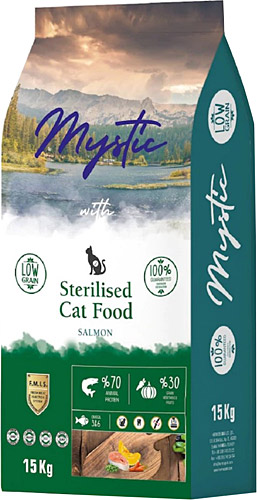 Mystic Az Tahıllı Somonlu 15 kg Kısırlaştırılmış Yetişkin Kedi Maması
