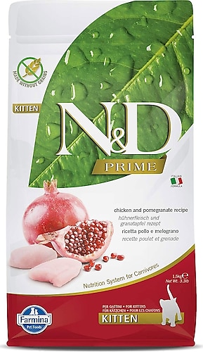 N&D Prime Kitten Tahılsız Tavuklu ve Narlı 1.5 kg Yavru Kedi Maması